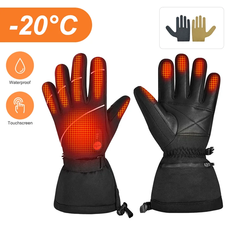 Savior Winter Outdoor Electric Skiing Heating Gloves Rechargeable Man Touch Screen Thermal Heated Gloves