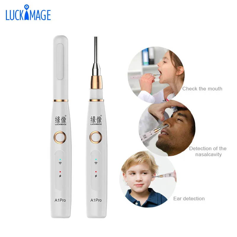  Luckimage заводская цена hd wifi Мини цифровой otoscope & офтальмоскоп наборы ухо эндоскоп