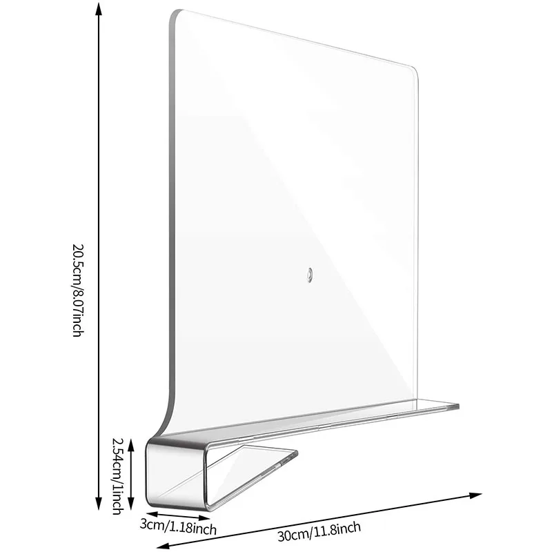 Acrylic Shelf Dividers for Closets Clear Shelf Separators for Organization in Bedroom Kitchen and Office Shelves