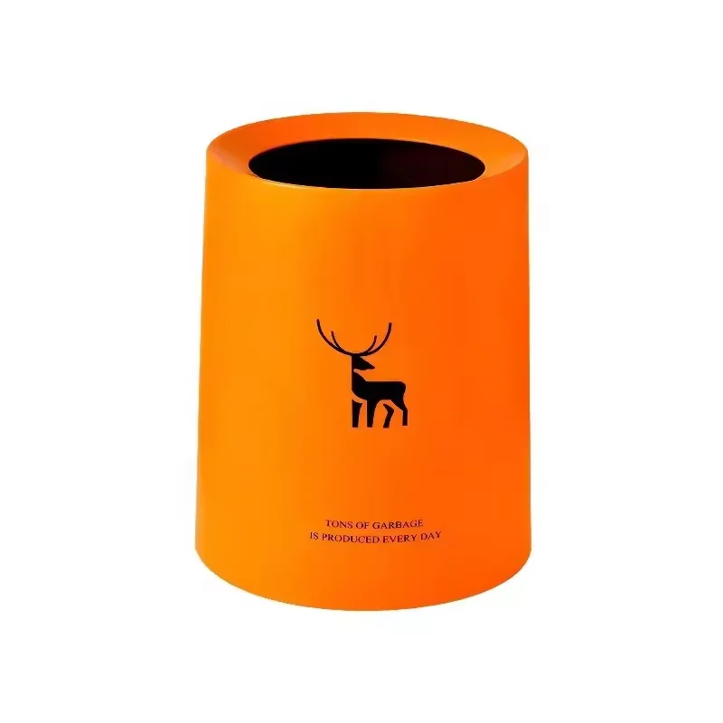 Custom Printed plastic Trash Can Waste Basket Garbage Office Trash Can Household Commercial Garbage Can Waste Bin Customization