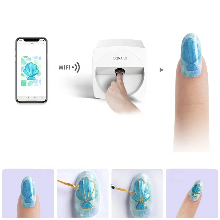 O2nails finger nail printer V11 mobile nail art printing machine with wifi
