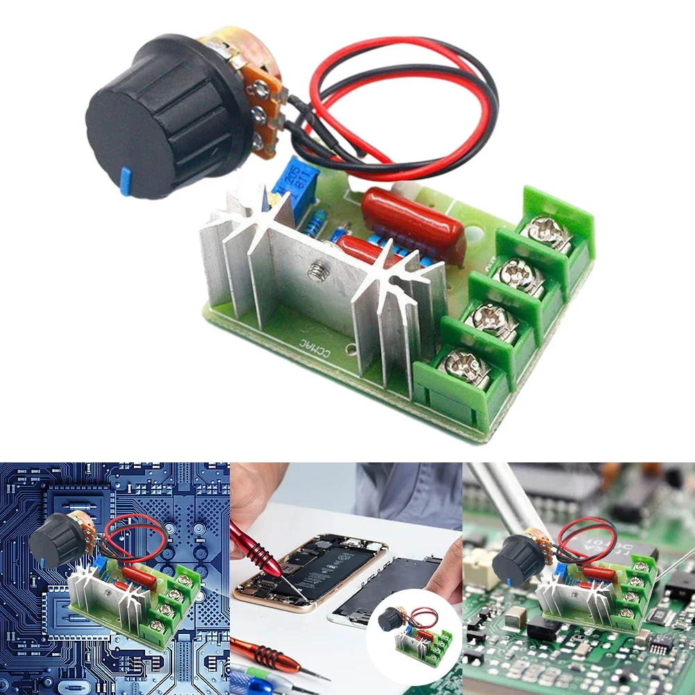 AC 220V 2000W SCR Voltage Regulator Dimming Dimmers Motor Speed Controller Thermostat Electronic Voltage Regulator Module