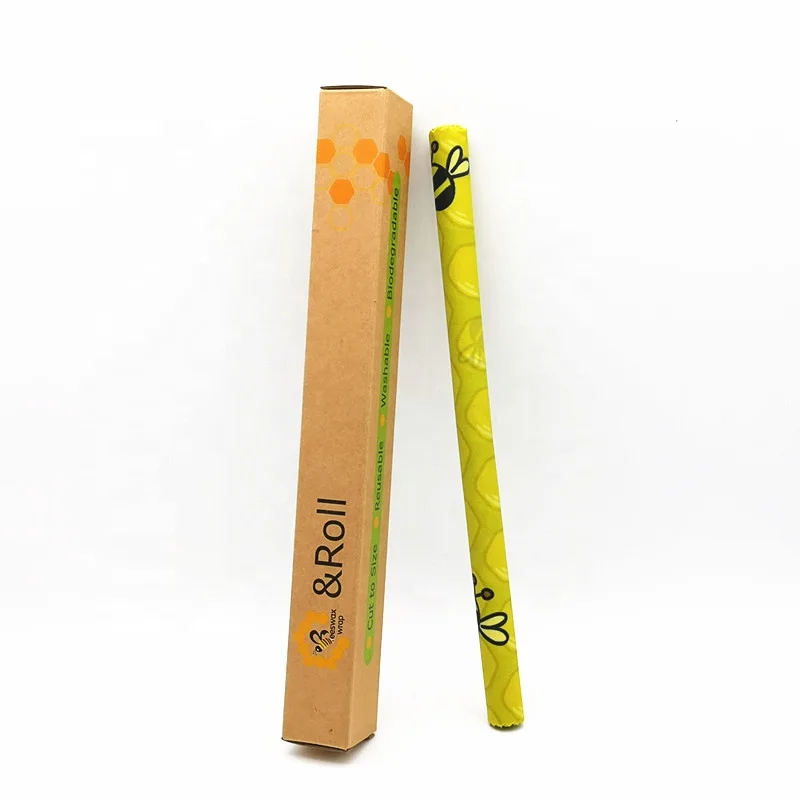 Manufacturer cut to size 33*100cm custom eco reusable beeswax food wrap long roll