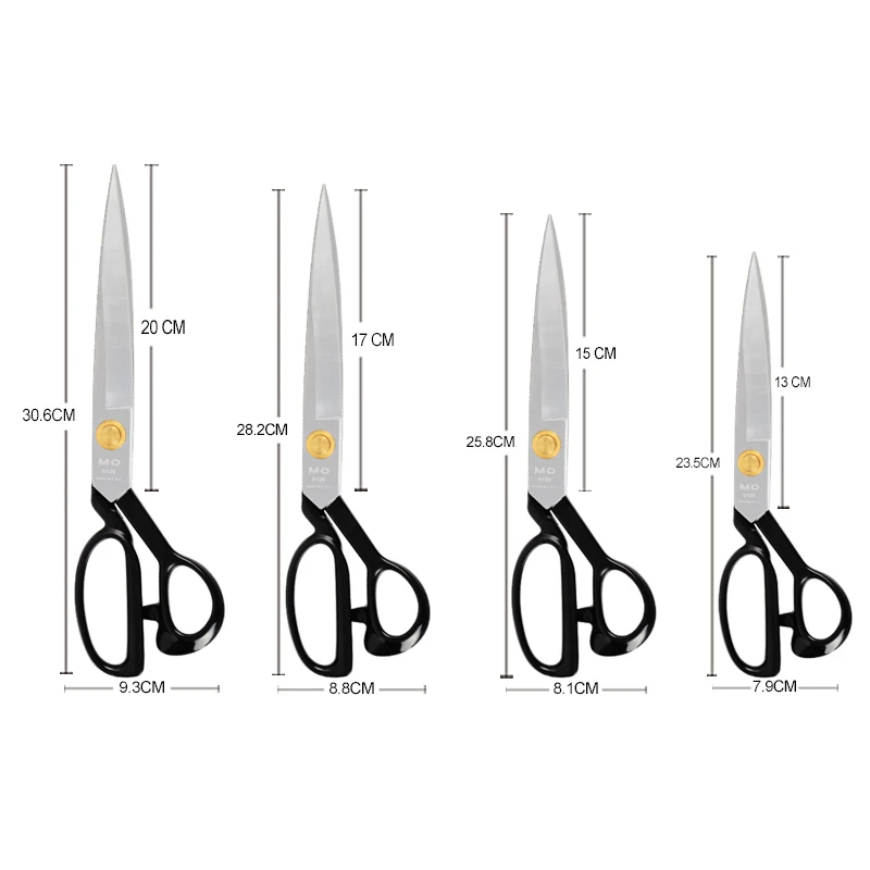 Hot Selling Classical All Metal Stainless Steel Sharp Cloth Sewing Fabric Cutting Scissors Tailor Scissors