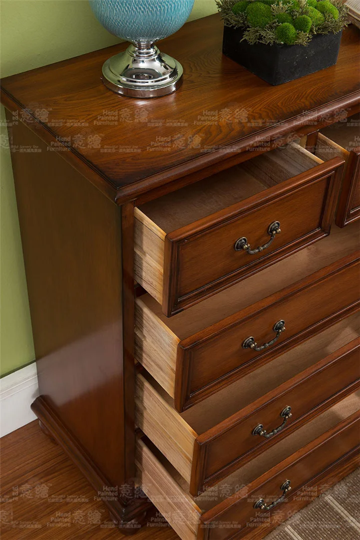 Vintage Style Antique Home Decor 5 Drawers clothes Storage Cabinet for Bedroom