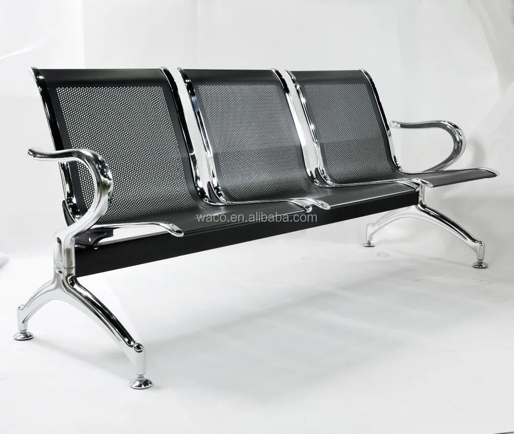 3 Seat Bank Row Chair Hall Waiting Chair Public Seat Airport Lounge Bench Reception Airport Chair