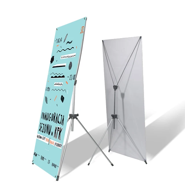 Manufacturer Price Tripod Display Custom Logo Adjustable X Banner Stand