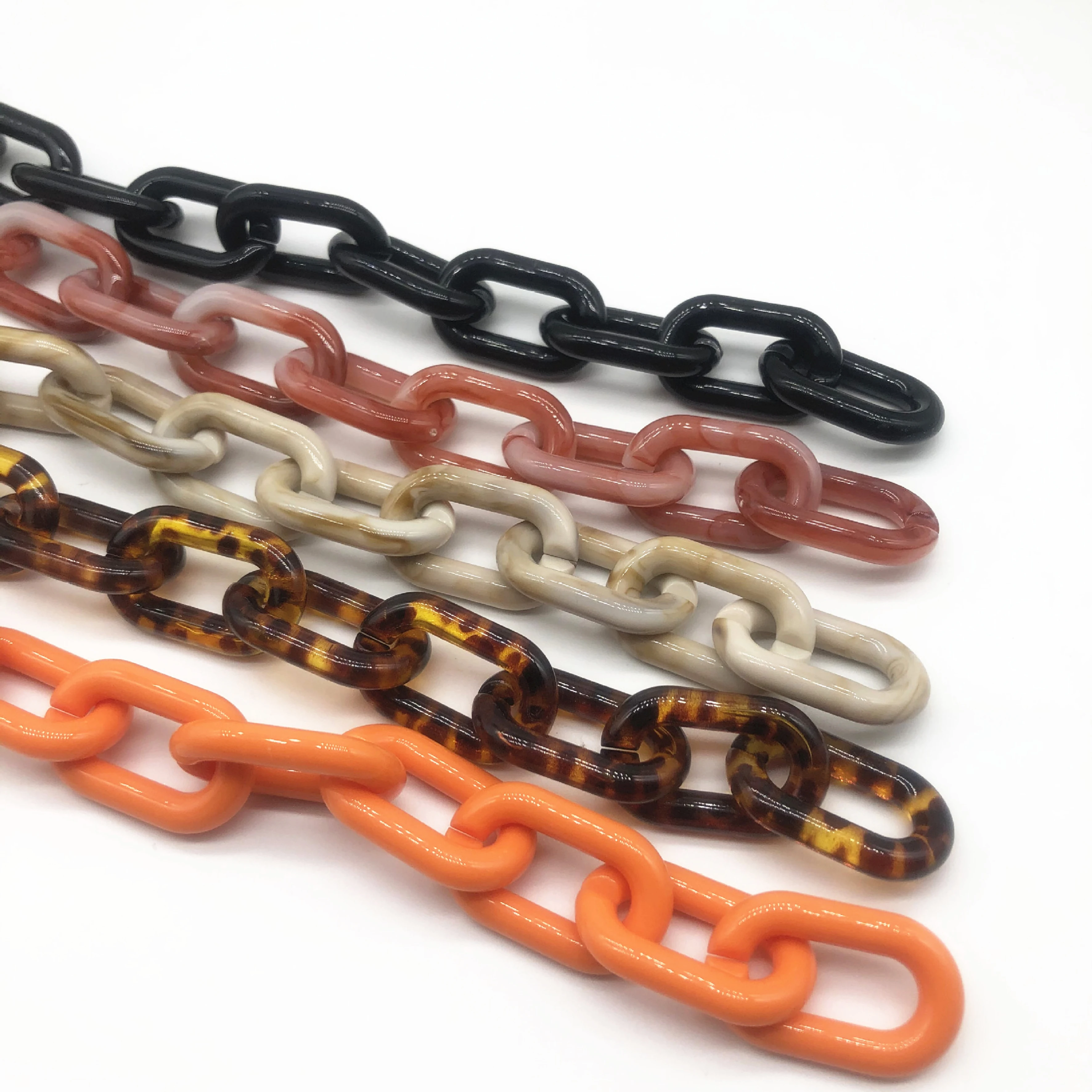 Deepeel AL013 60cm Handbag Accessories Custom Purse Chain Removable Resin Chains Acrylic Bag Chain