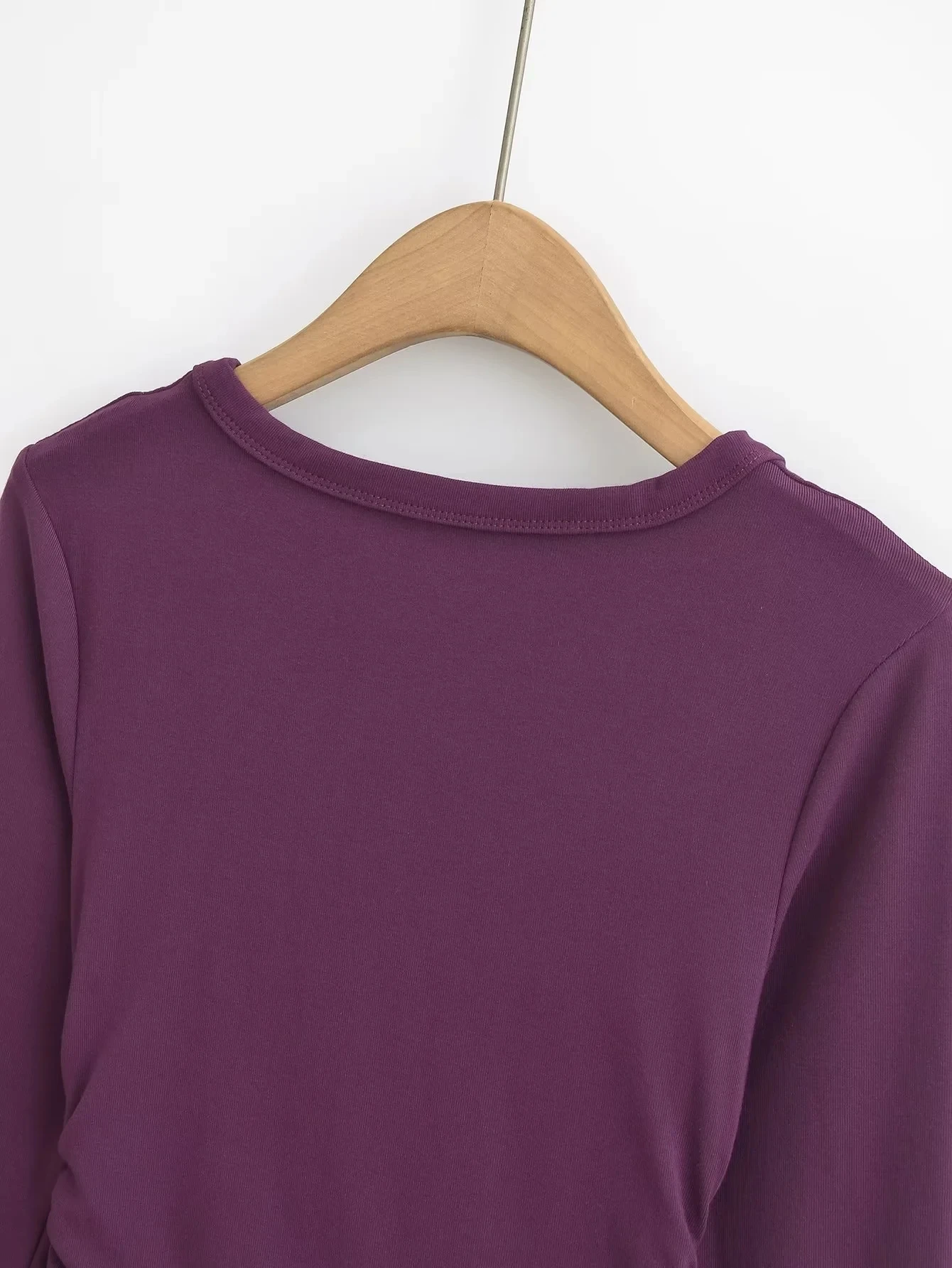 4 colorway square collar solid color long sleeve casual fashion women t shirts