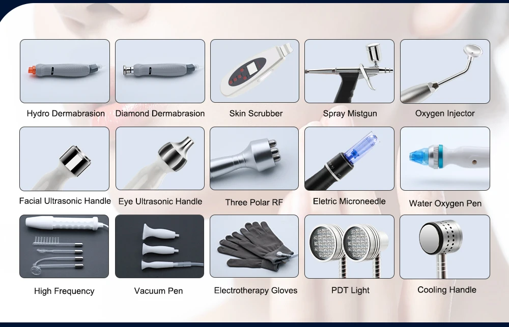 Niansheng  Hot Sell 15 in 1 Professional hydro microdermabrasion hydra dermabrasion machine facial machine