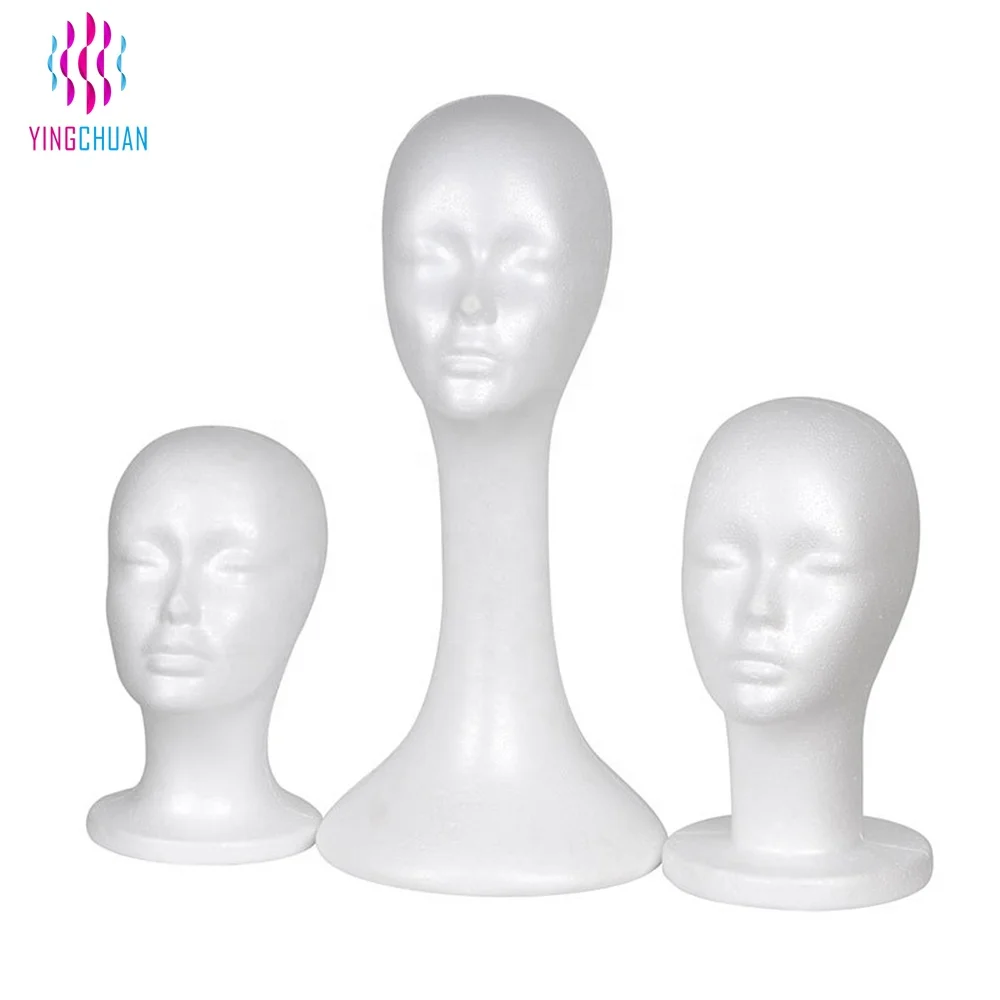 Wholesale Styrofoam foam head Wig mannequin model heads