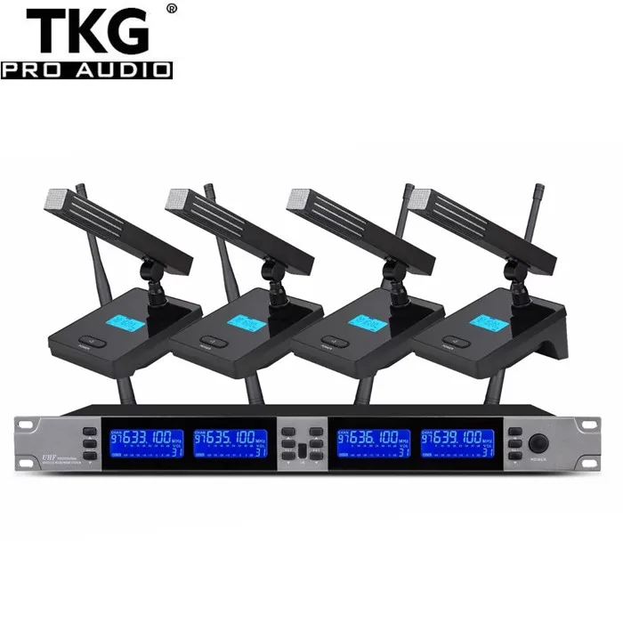 TKG U-68M professional 4 channels multi good uhf wireless conference microphone system