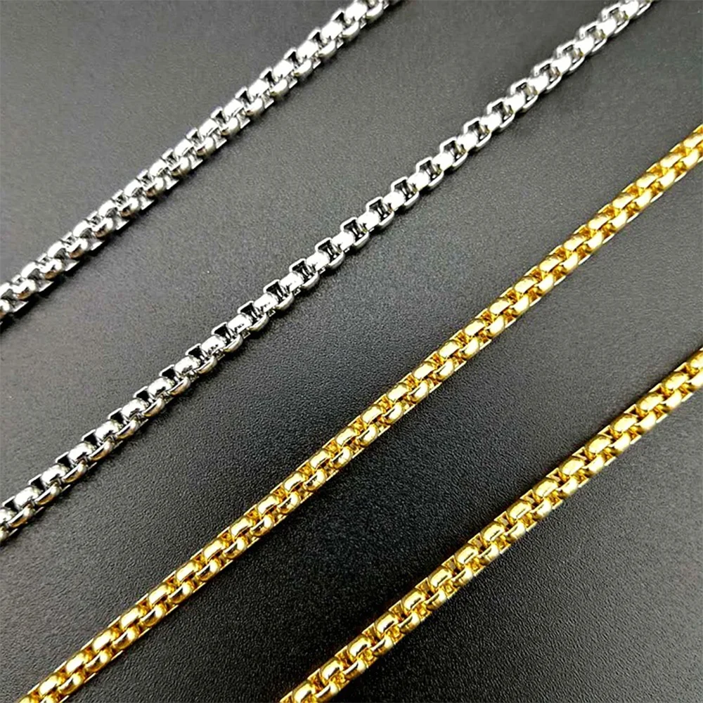Hot Sale accessories 316L stainless steel rolo chain crude necklace Stainless Steel Chain