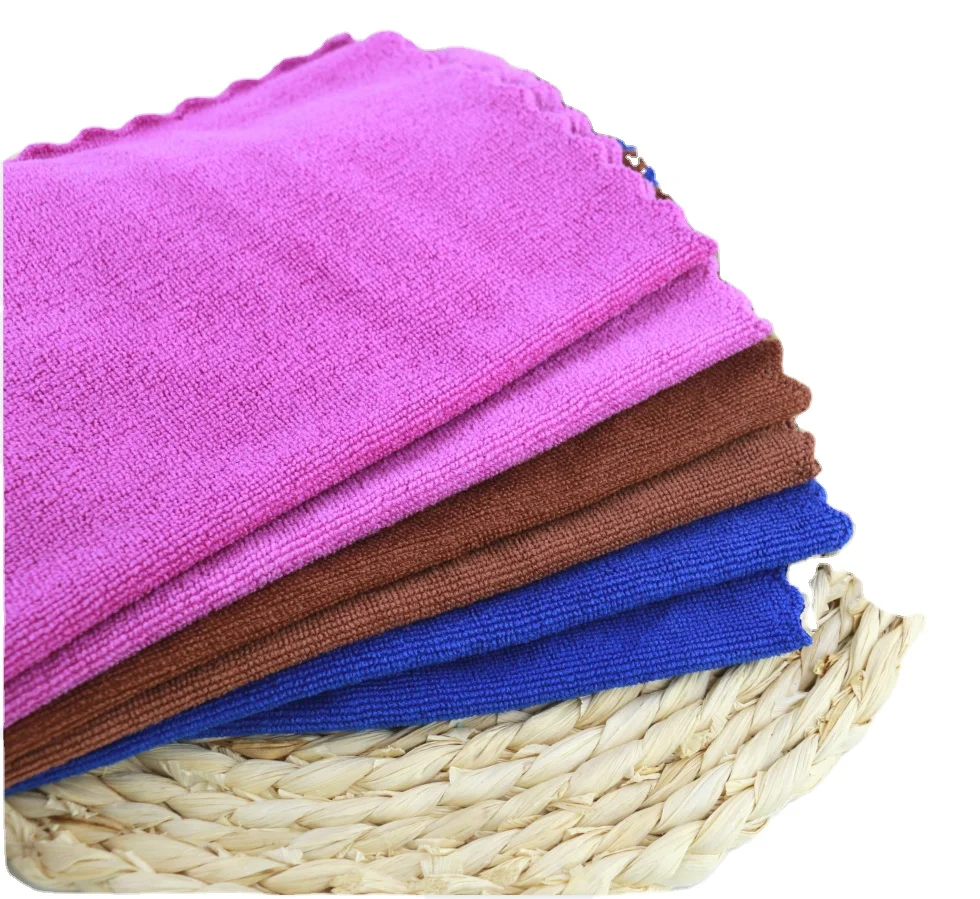 Hot sell 25*25cm Microfiber Polyester and polyamide  fast dry hoysehold  Cleaning cloth kitchen Towel Manufacturer