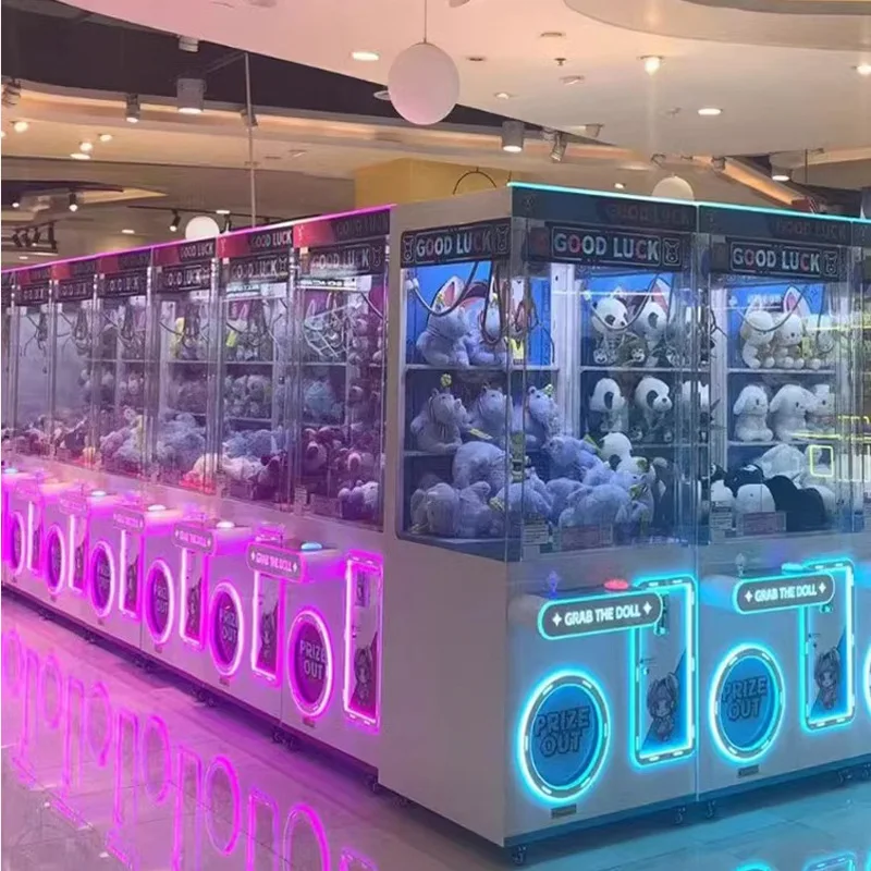 brazil transparent hot stuffed plush toys crane claw machine arcade gift games gift prize vending grabber catch machine