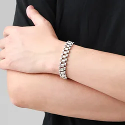 New Hip Hop Watch Chain Necklace Fashion Gold Plated Metal Chain Necklace Set for Men Accessories Jewelry