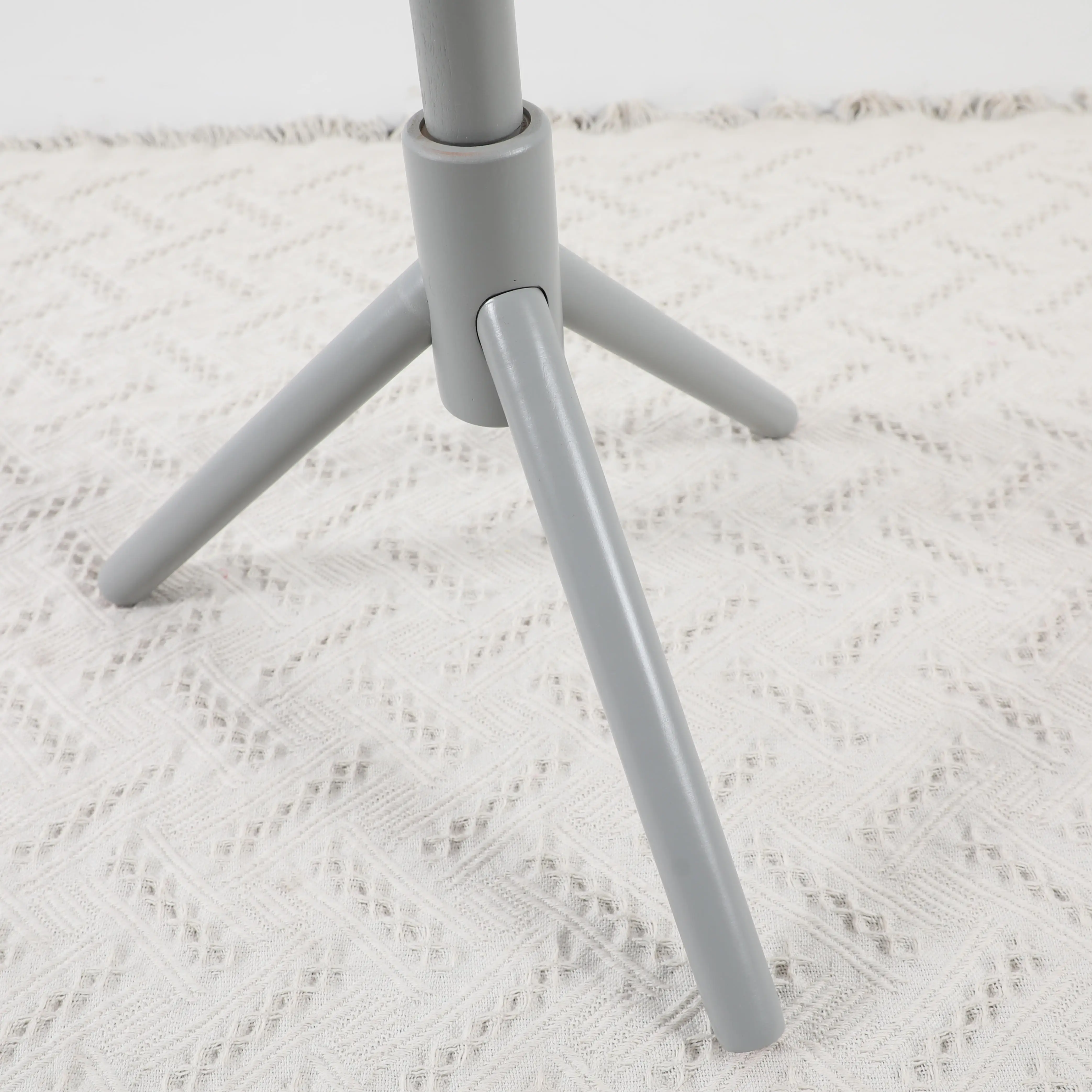 Wholesale Bedroom Living Room Furniture Modern Light Grey Assembled Standing Wooden Coat Rack