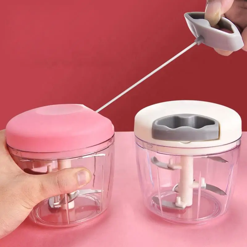 WSY Hand Held Easy Pull Food Chopper and Manual Food Processor Vegetable Slicer and Dicer Pullcord Chopper
