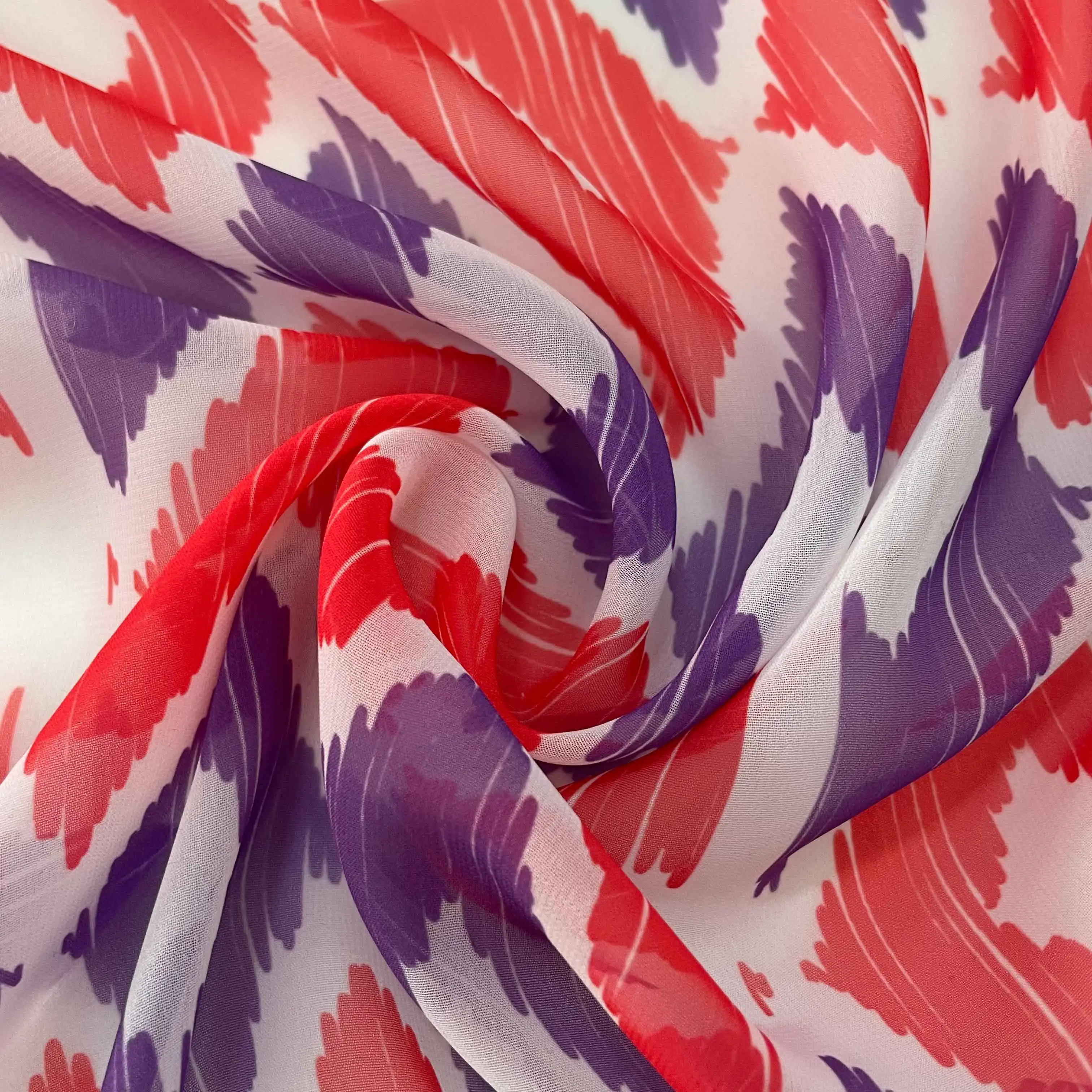  High quality digital print silk fabric 100% Polyester Chiffon floral for dress