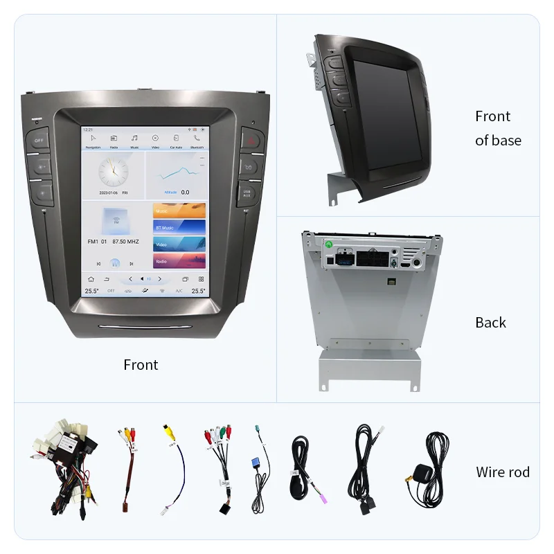 12.1 Inch Vertical Touch Screen Android Car Multimedia Player for Lexus series GS/ES/IS/RX Tesla Style Car Stereo
