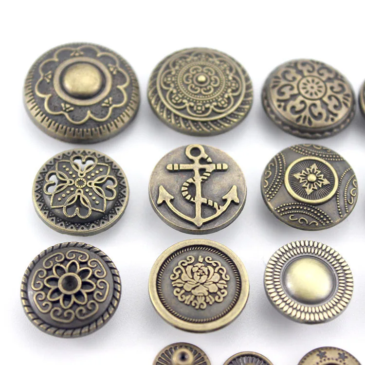 Antique Fasteners Snaps Decorative Snaps Button for Wallet Decorative Closure DIY Leather Crafting Projects Sewing Decoration