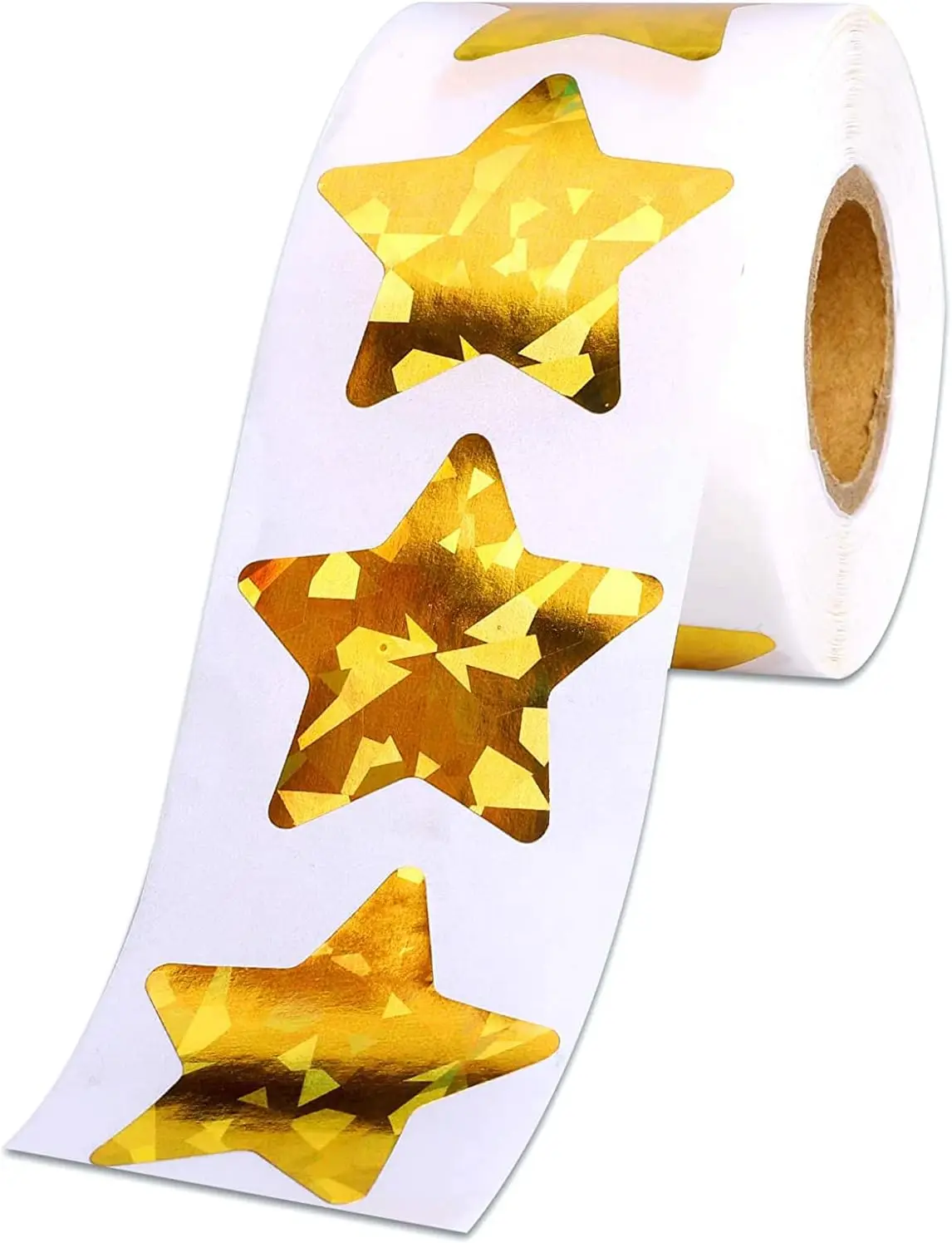 Gold Star Stickers for Kids Reward,Foil Star Metallic Stickers Roll for Behavior Chart, Student Planner and School