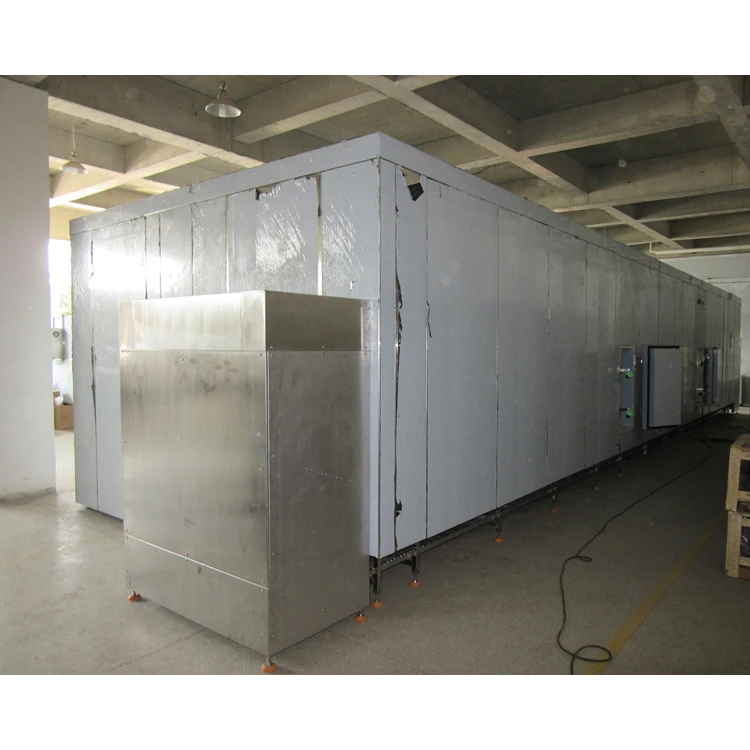 Туннельный морозильник для овощей с флюидизированной кроватью iqf