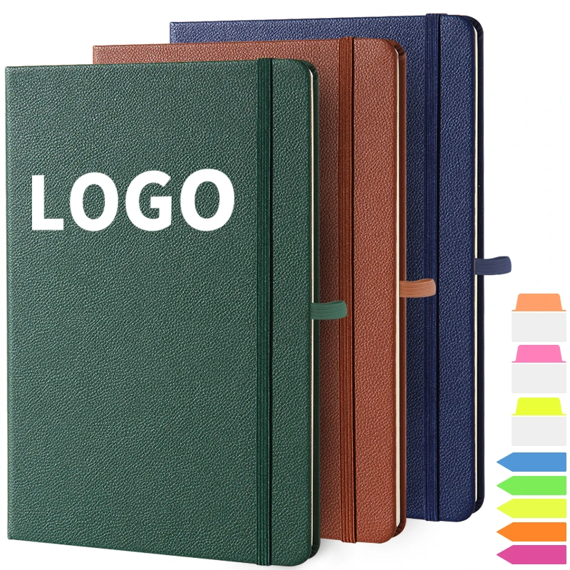 Cheap promotion hard leather a5 hardback cover Inkless Diary Business Journal journey planner weekly daily Custom logo notebook