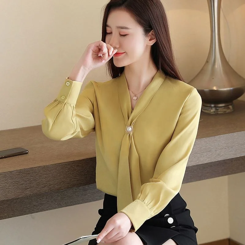 Hot Sale Loose Women Ladies Office Shirts Clothes Elegant Fashion Casual Shirts Blouse