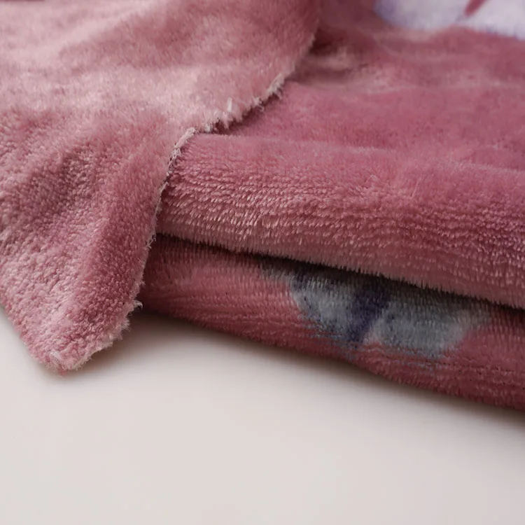 customized retro printing soft touch wool flannel fabric for sofa cushion