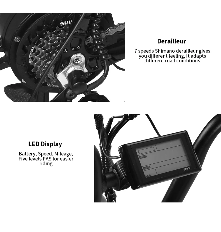 20 inch Super Power 48V 500W 750W Ebike Fat Tire Electric city Bike Super Electric Bike 73