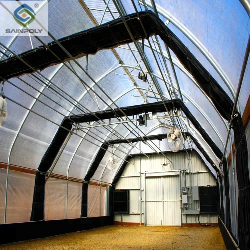The Cheapest SAINPOLY Plastic Film Blackout Light Deprivation Greenhouse for Sale