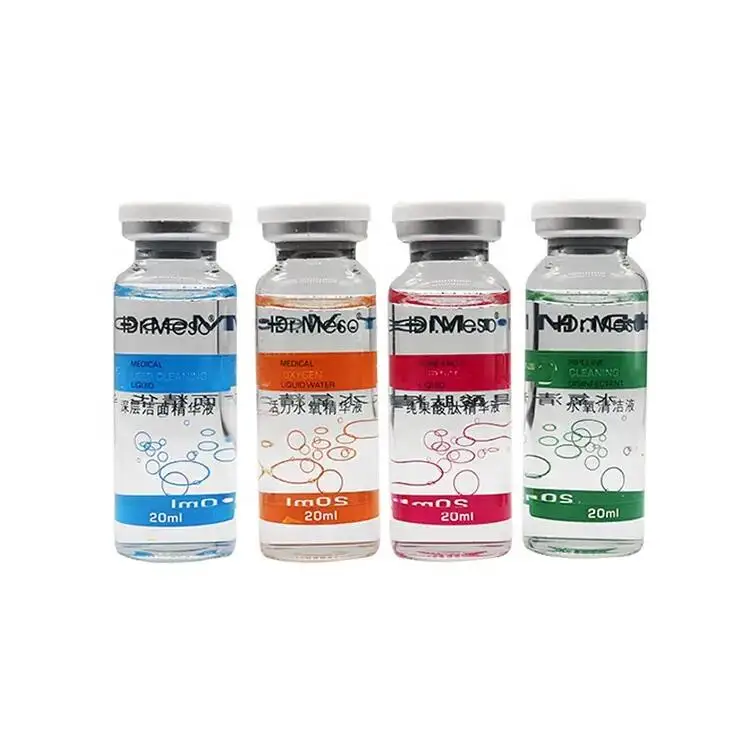 2023 Hot sale skin purifying  hydro dermabrasion solution water oxygen cleansing pure fruit acid peptide essence set