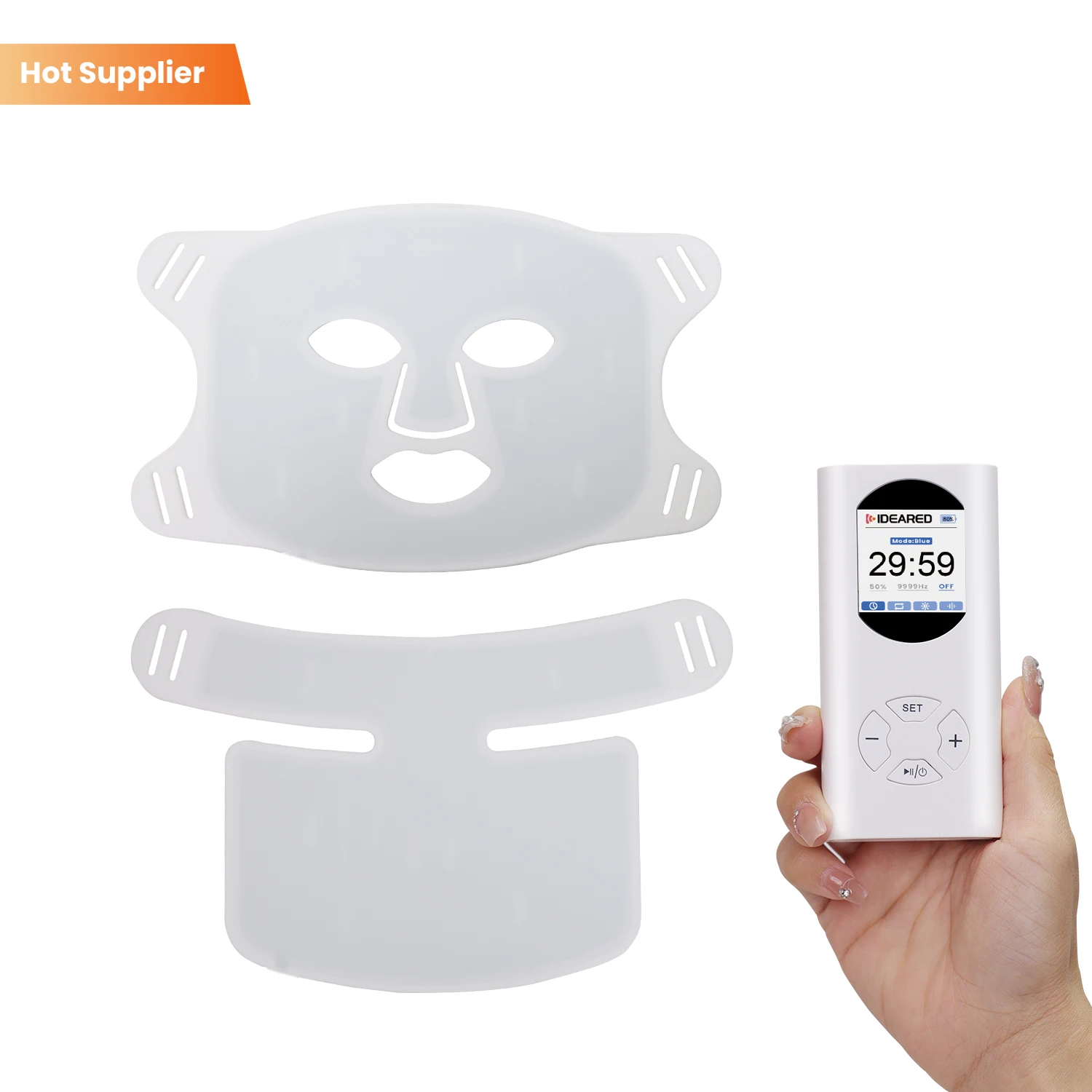 New Hot-Seller Silicone Beauty Mask TLM200-K with 510K Certificates Face & Neck Mask Home Spa Clinic LED Light Therapy Mask