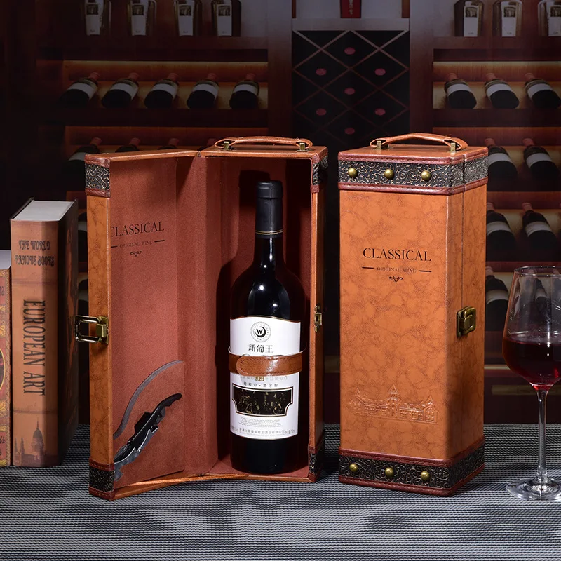 Wholesale Custom Red Wine Packaging Gift Box China Handmade Recyclable Wooden Luxury Boxes