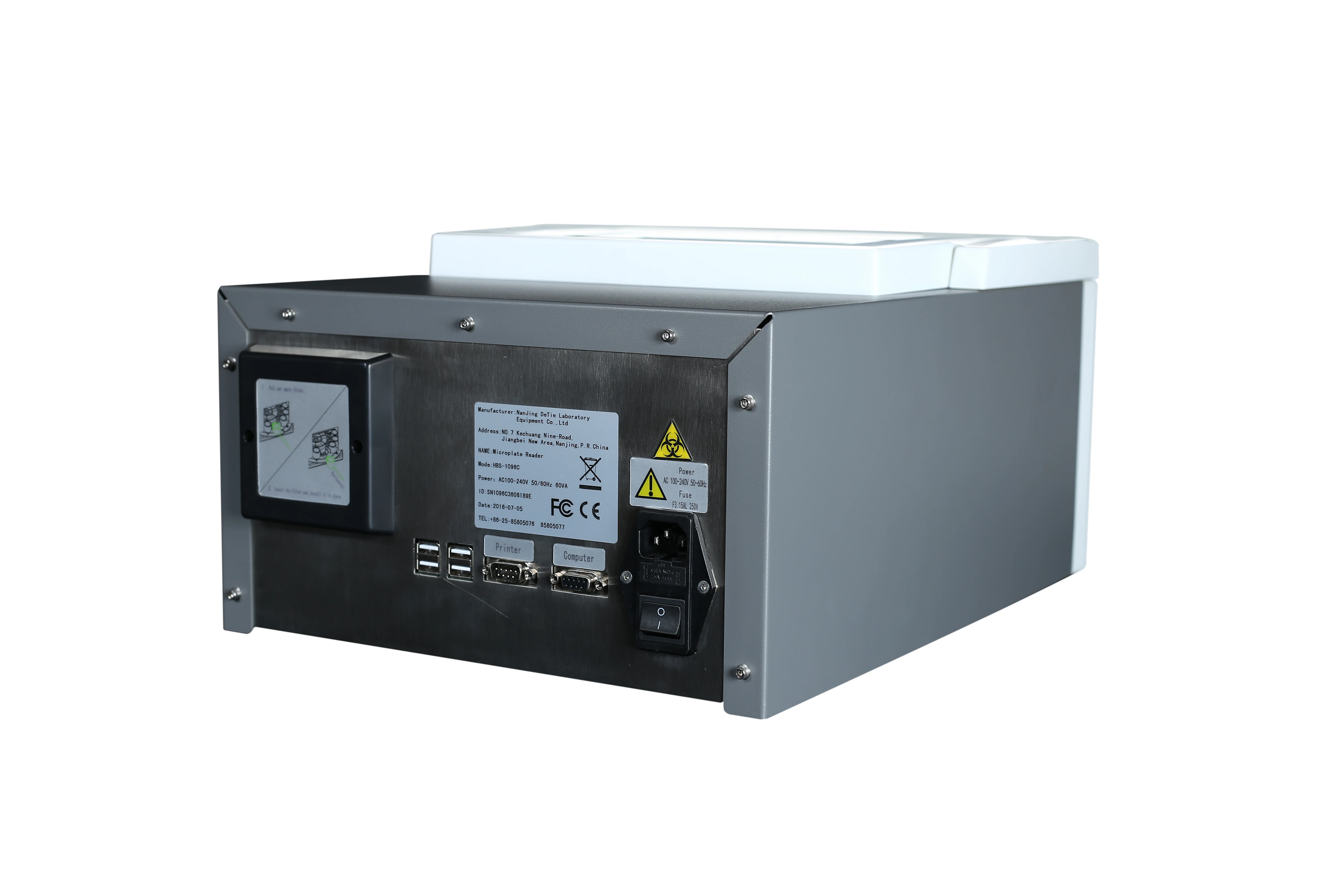 China made  10.4 inch big screen  Elisa microplate reader HBS-1096c and ELisa microplate washer automatical elisa