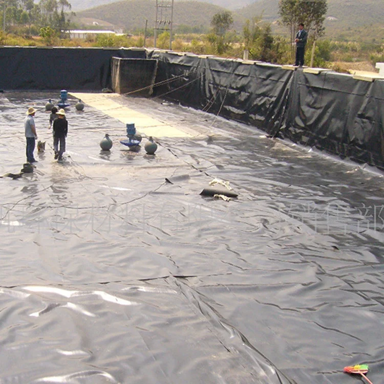 Полиэтилен пищевого класса HDPE геомембрана для мембранных водоемов аквакультуры 20 мил