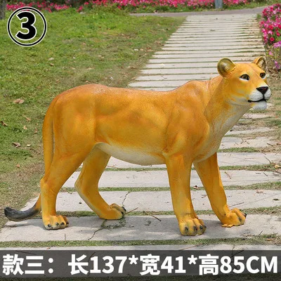 New Arrive Design Popular Design Animal Sculpture Outdoor Decor Fiberglass Material Cheap Price African Lion Sculpture
