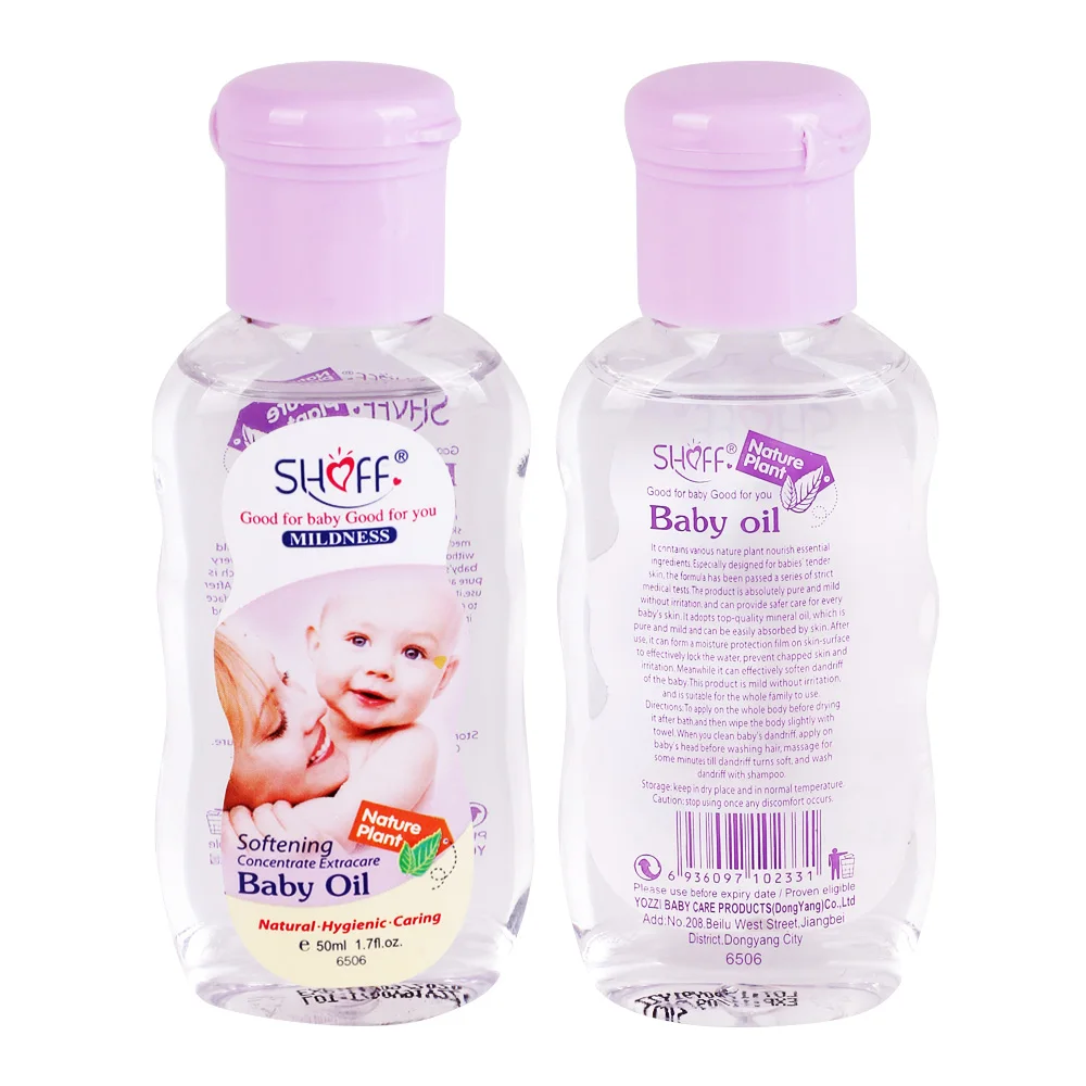 50ml natural shoff skin whitening gentle baby care organic baby oil for baby skin care