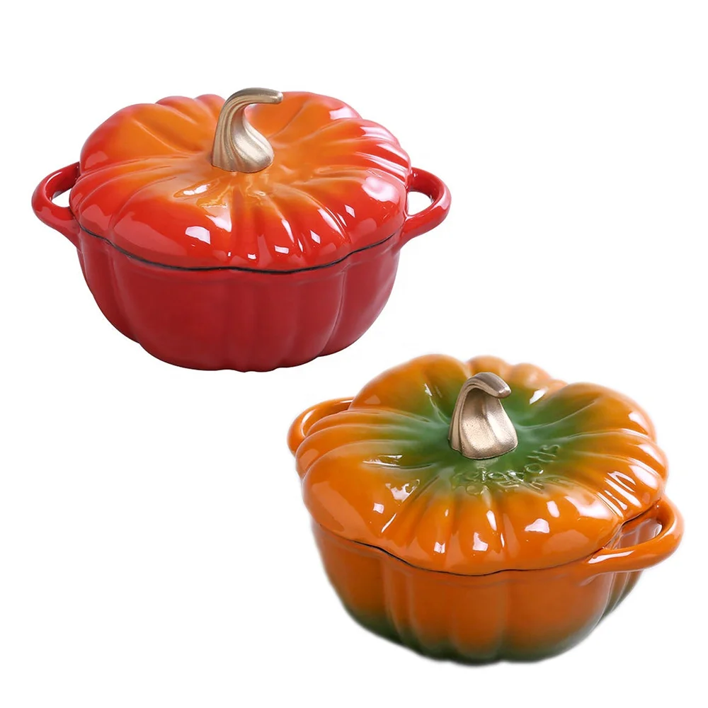 New Cast Iron Enameled Soup Pot Stew Pot And Pumpkin Pot Can Be Customized