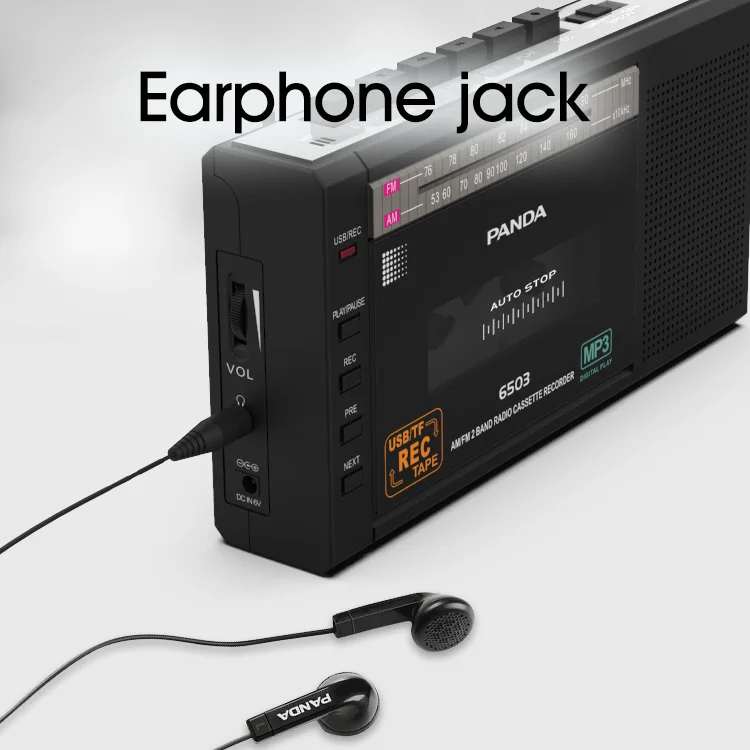 Винтажный Кассетный проигрыватель AM/FM/USB портативный Радиоприемник