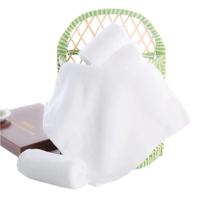 
35X35 cm White Cotton Square Face Towel for Hotel 