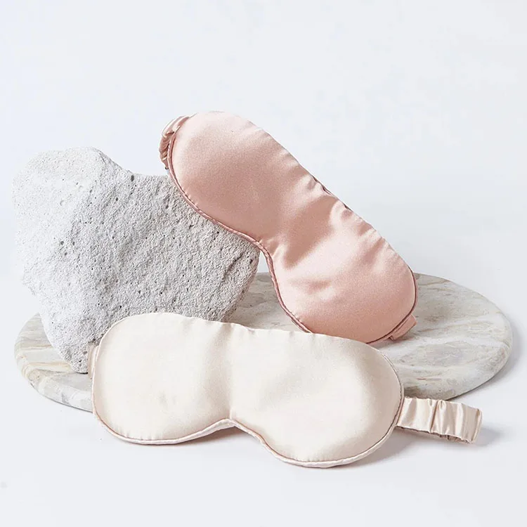 hot selling custom logo luxury travel silk eye mask for sleeping  sleep Blindfold 100% mulberry silk eyemask