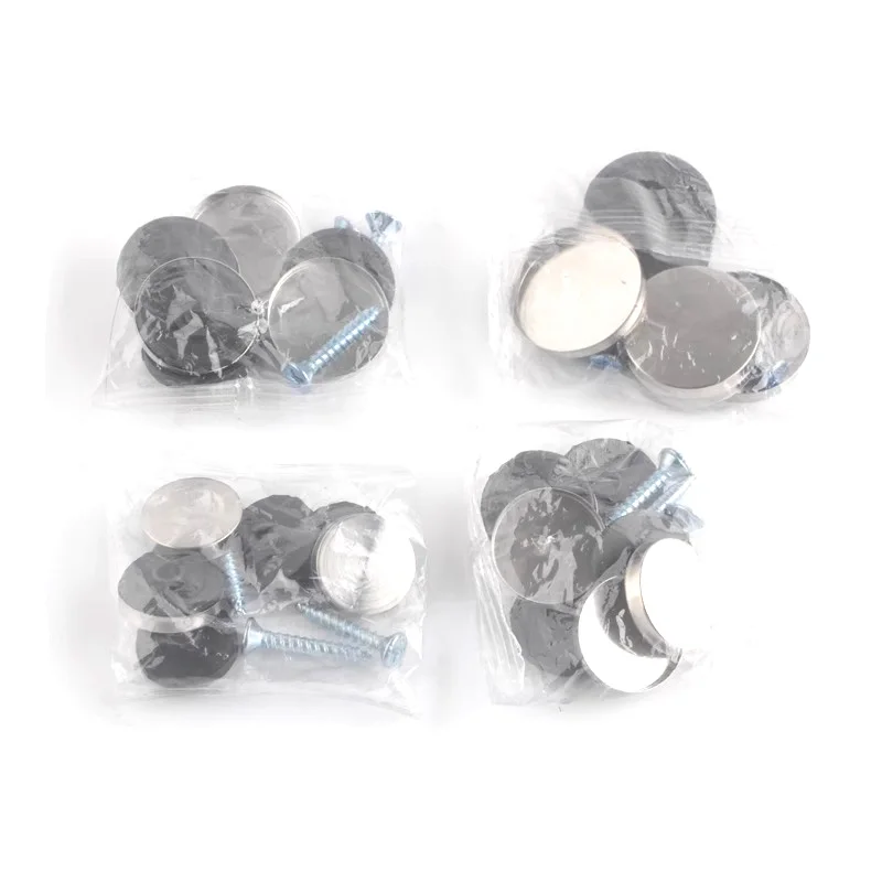 Polishsed silvery Decorative mirror screw standoff screw cap