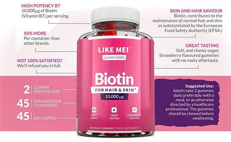 vitamins halal gummy bears dropshipping organic biotin gummies