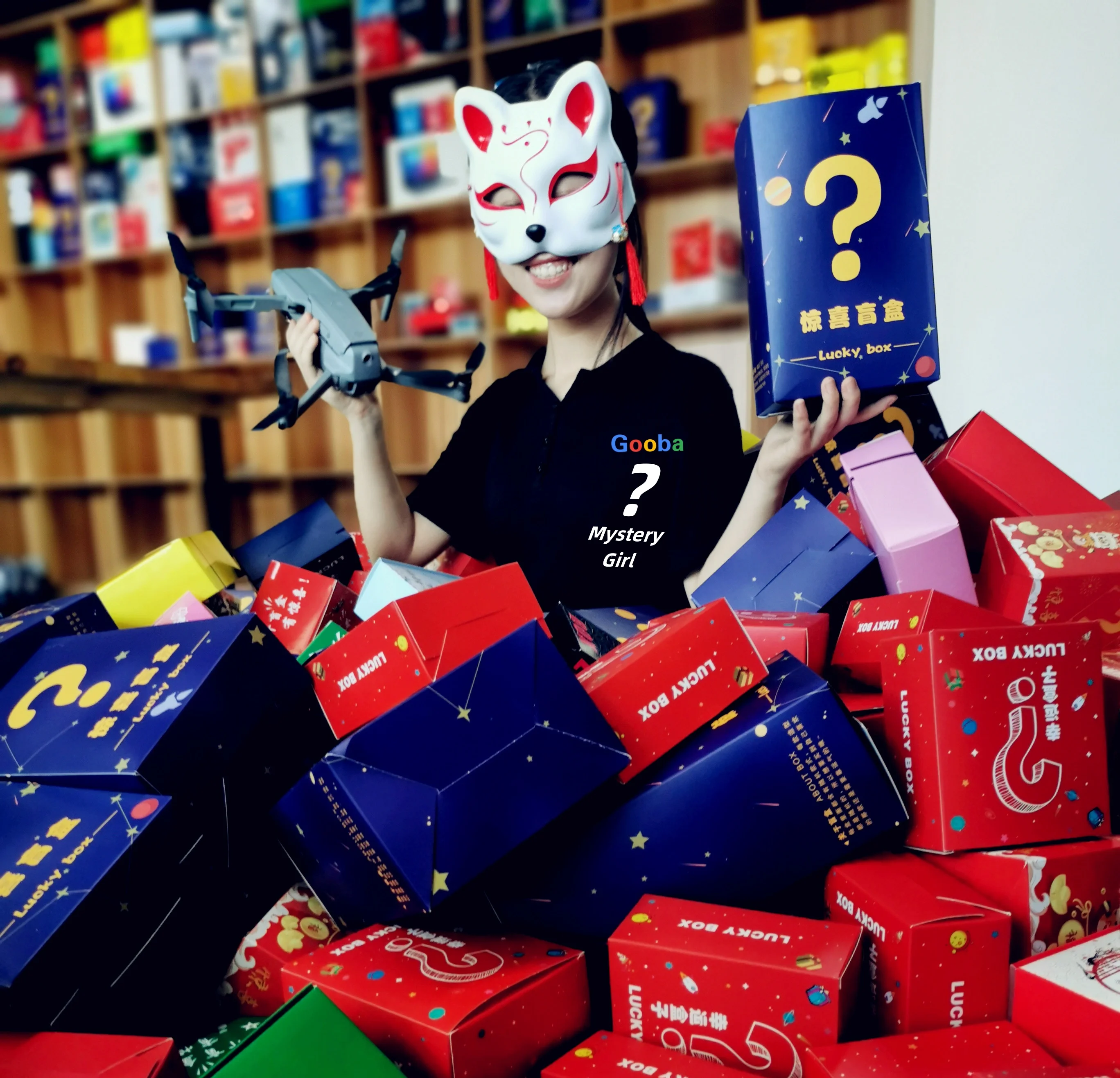 At least 3 pcs electronic Surprise Mystery Box Blind Gift may open: wireless TWS earphones, Tablet Computer,Smart Watches,Drone