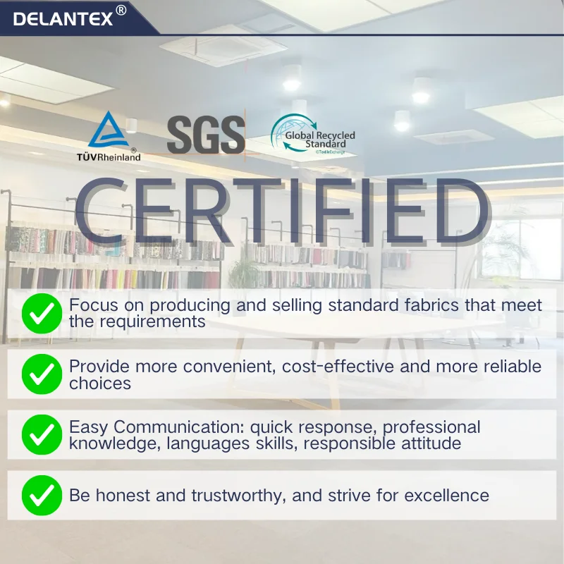 Delantex 120GSM высокая эластичная 94% полиэстер 6% спандекс простой для платья рубашка брюки