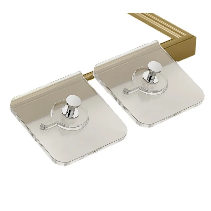 60mm Nail Screw Stickers Stainless Steel Screw Patch Wall Hanging Picture Hook Punch-free Adhesive Screw Wall Hook