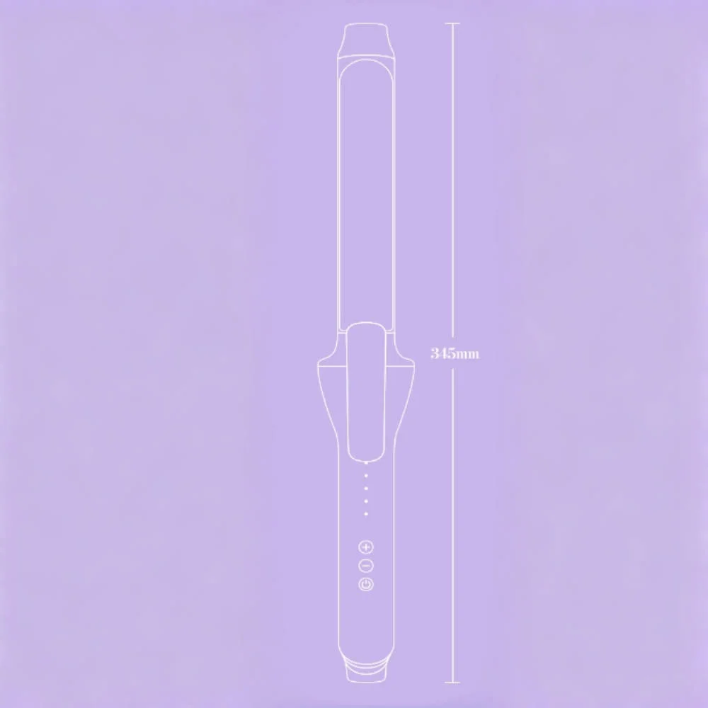 32mm Korean style Rotating big wave ceramic barrel curler salon styling negative ion hair care infrared curling iron