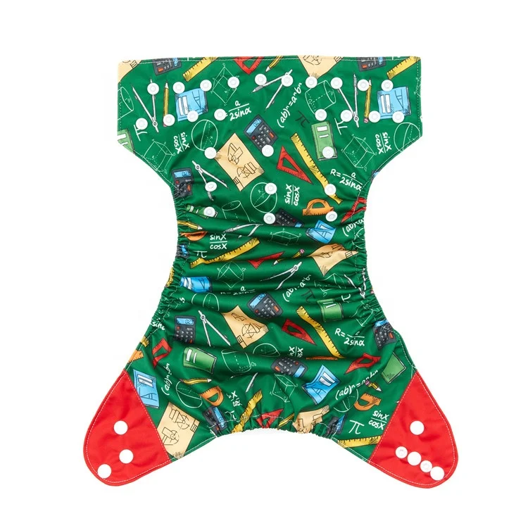 New Top Sale Reusable  Waterproof PUL Newborn Nappies Eco-Friendly Double Row Snap Baby Cloth Diapers